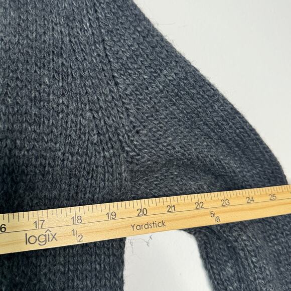 J. Jill Cardigan Sweater Women Small Gray Alpaca Knit Neutral Classic Minimalist - Picture 8 of 8